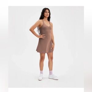 Girlfriend Collective Lola V-Neck Exercise Dress, size M